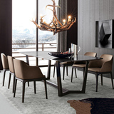北欧餐桌 实木大理石餐桌  餐桌椅组合 酒店 样板房家具定制