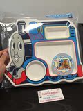托马斯火车儿童餐盘安全无毒 汽车造型分格餐具 宝宝多功能饭盒