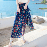 2016夏季新品女装不规则雪纺半身裙长裙波西米亚海边度假沙滩裙子