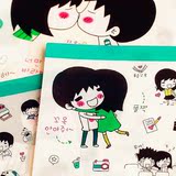 韩国可爱甜蜜情侣防水手机装饰贴纸日记手帐创意DIY相册卡通贴画