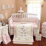 美国kidda婴儿床上用品套件宝宝四季通用被子床围纯棉床笠8件套