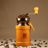 手摇磨豆机家用咖啡豆手动咖啡机磨粉研磨机 台湾进口原木 复古