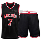 灌篮高手篮球服套装 男款篮球训练服 比赛服 空版定制儿童球衣
