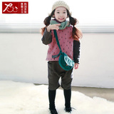 女童卫衣长袖套头打底衫加厚加绒冬季2015韩国童装中大儿童上衣潮