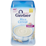 美国代购 嘉宝gerber营养1段 含铁大米米粉 227g宝宝辅食婴儿米糊