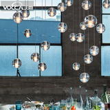 沃嘉 现代简约客厅灯餐厅卧室灯饰 创意流星雨冰雹魔幻水晶球吊灯