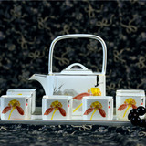 唐山骨瓷隆飞正品骨质瓷茶具套装 精致典雅茶杯茶壶托盘厂价直销