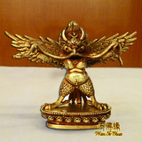 西藏佛教用品 密宗大鹏金翅鸟 100%纯铜大鹏鸟小佛像做工精细 3寸