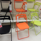 6武汉宜家代购 尼斯折叠椅 办公椅 休闲椅 黑色 绿色 橙色