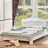 搬山牛 实木床烤漆双人床现代简约1米8特价高箱床白色婚床经济型