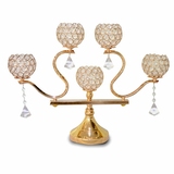 欧式现代家居装饰品摆设 蜡烛水晶球金属烛台创意客厅餐桌摆件