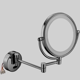 感应化妆镜浴室带LED灯伸缩镜梳妆镜壁挂双面镜折叠美容镜