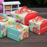 结婚清新碎花喜糖盒子婚礼糖果手提包装纸盒生日欧式创意礼品拎盒