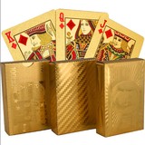 土豪金箔扑克牌 创意防水澳门风云同款 金色塑料黄金扑克牌 礼品