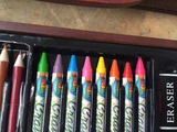 礼盒水彩笔蜡笔油画棒生日礼物木盒三层暑假儿童文具儿童画笔套装