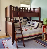 纯实木美式乡村实木儿童床 高低床上下铺母子床1.2 1.35 1.5米