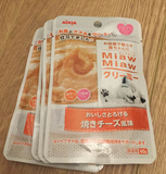 喵 日本原产爱喜雅MiawMiaw奶油妙鲜包 鱼肉鸡肉烧芝士味40克