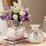 现代中式陶瓷花瓶客厅摆件白色简约时尚家居装饰品餐桌装饰品摆设