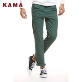 KAMA 卡玛春季款时尚纯色休闲裤男直筒长裤工装裤2314311