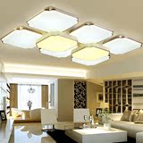 现代简约精品LED卧室长方形吸顶灯亚克力客厅灯创意三色光可调