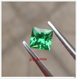 钻石工方形纯天然坦桑尼亚沙弗莱裸石优质正品彩色绿宝石戒面包邮