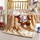 加厚双层秋冬季法兰绒珊瑚绒婴儿童宝宝毛毯床单小盖毯子午睡卡通