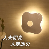 创意人体感应灯LED小夜灯充电电池卧室床头灯智能声控壁灯壁橱灯