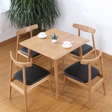 北欧小户型实木4人餐桌椅组合宜家现代简约橡木日式正方形饭桌子