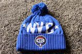 美国M&N2015 NBA全明星 NYC 蓝色 冬帽 冷帽 毛线针织帽 现货包邮
