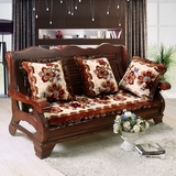 春秋椅毛绒红木家具沙发坐垫定做冬季实木沙发垫防滑木质三人木头