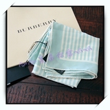 专柜正品代购 Burberry巴宝莉女桑蚕丝围巾55X55cm条纹方巾B34