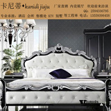 欧式实木双人床新古典布皮艺1.8米婚床公主奢华宫廷床铺家庭家具