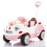 摇摆卡通小孩玩具宝宝汽车孩智堡新款儿童电动车遥控四轮可坐推杆
