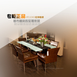 DT11正品COCO拉伸餐桌钢化玻璃橡木实木后现代楷模大普家具旗舰店