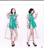 秒杀！爆款韩国时尚透明雨衣雨披塑料雨衣环保雨衣欧美风最美雨衣