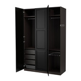 IKEA宜家正品 代购 帕克思  衣柜, 储物柜黑褐色150*60*236