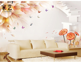 家艺无缝整张大型壁画 3d客厅沙发电视背景墙 简约欧式玉兰花墙布