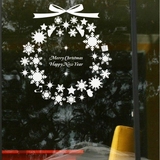 2016圣诞节墙贴雪花花环新年贴节日春节圣诞墙贴纸店铺橱窗玻璃门