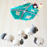 普拉米拉手工DIY云朵里面的小绵羊宝宝音乐床挂旋转床铃材料包