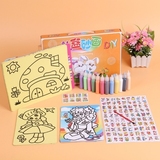 包邮特价淘气玩家沙画12色沙24张画砂画套装礼盒儿童DIY绘画