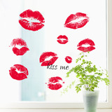 3D立体红唇墙贴画客厅卧室柜子背景墙床头玻璃墙纸爱情墙壁贴纸