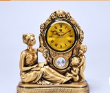 女神仿古复古摆设罗马字高档时钟 座钟3501欧式客厅欧式工艺钟表