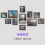 大尺寸老香港照片墙香港街景现代装饰画餐厅办公室挂画客厅壁画