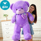 紫色1.2米泰迪熊公仔毛绒玩具抱抱熊大号熊猫布娃娃女孩生日礼物