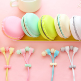 学霸联盟●韩国时尚 可爱马卡龙耳机 糖果色入耳式耳麦 音乐耳机