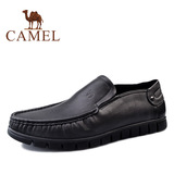 Camel/骆驼男鞋2015秋季新款休闲皮鞋男真皮套脚休闲鞋A253205052