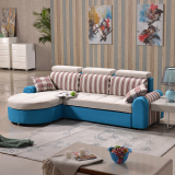 小户型客厅多功能组合沙发贵妃折叠沙发床储物转角布艺沙发可拆洗