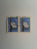 普17 北京建筑图案普通邮票（8分） 信销散票（2枚）