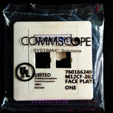 康普CommScope 双口面板无防尘门86型平口信息模块网络插座面板