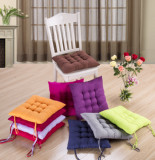 新款纯色磨毛棉绒布坐垫 加厚餐椅垫子 时尚印花办公室学生软垫子